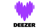 Lila Herzform mit Schallwellen und dem Schriftzug "DEEZER" darunter.