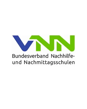 Logo des Bundesverbands Nachhilfe- und Nachmittagsschulen (VNN) mit den Buchstaben "VNN" in Blau und Grün sowie dem vollständigen Namen darunter.